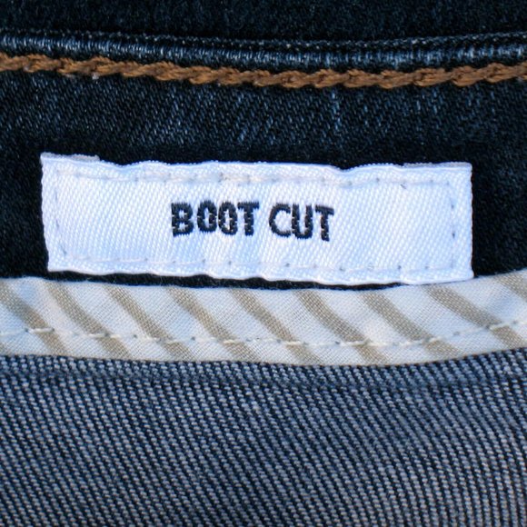 St Johns Bay Bootcut High Rise 35 x 31 Stretch Jeans Dark Wash Sz 14 (tag) - Picture 6 of 8